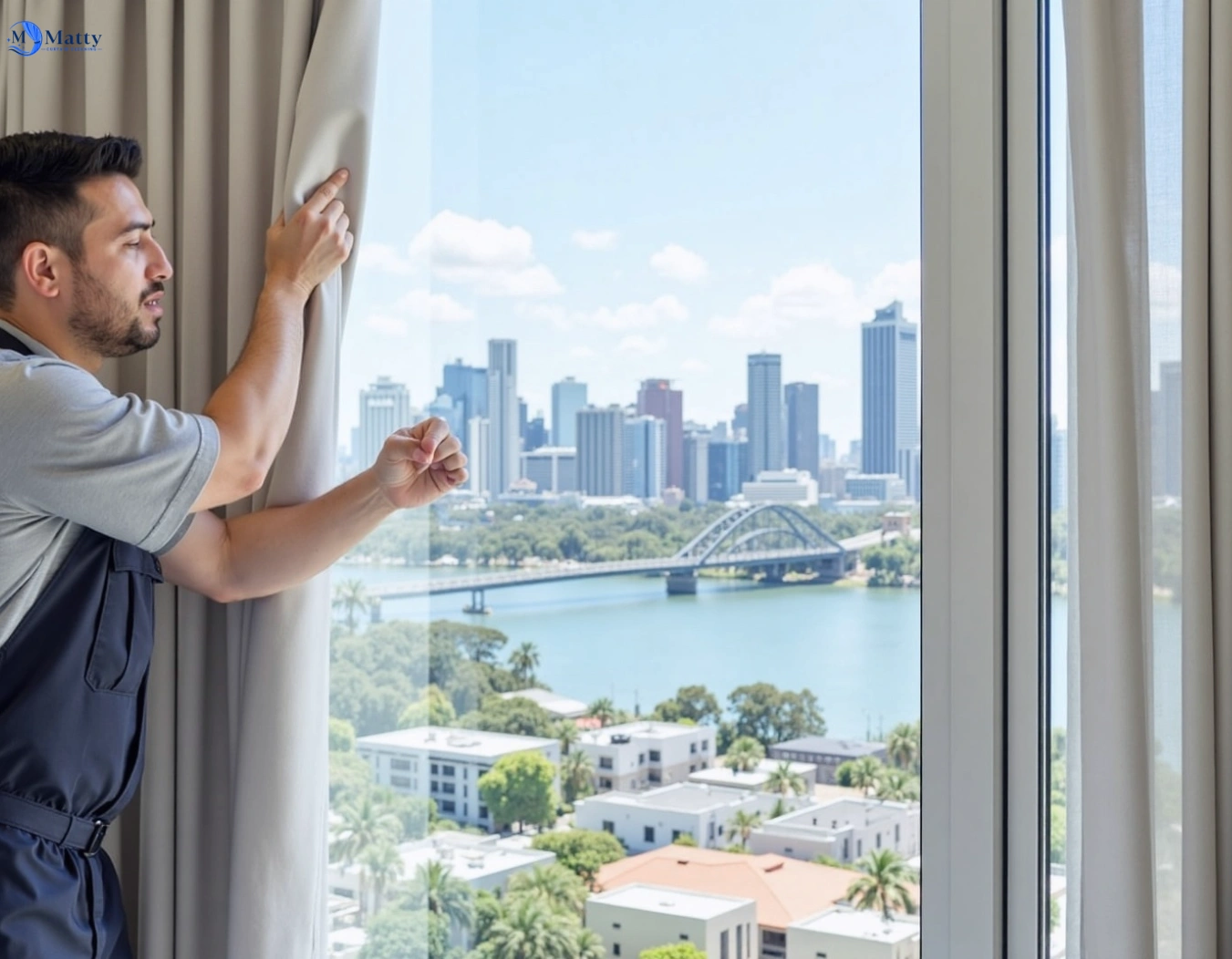 Professional curtain steam cleaning service delacombe-vic QLD by Matty Curtain Cleaning