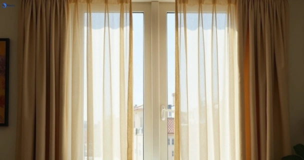 Dusty and dull curtains in delacombe-vic before steam cleaning